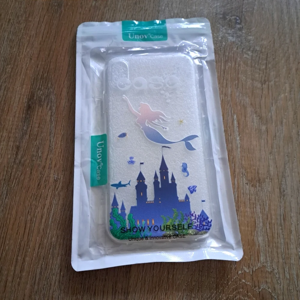 Unov Case iPhone XR or 11 Mermaid Clear Anti-Shock Unique Cellphone Case New